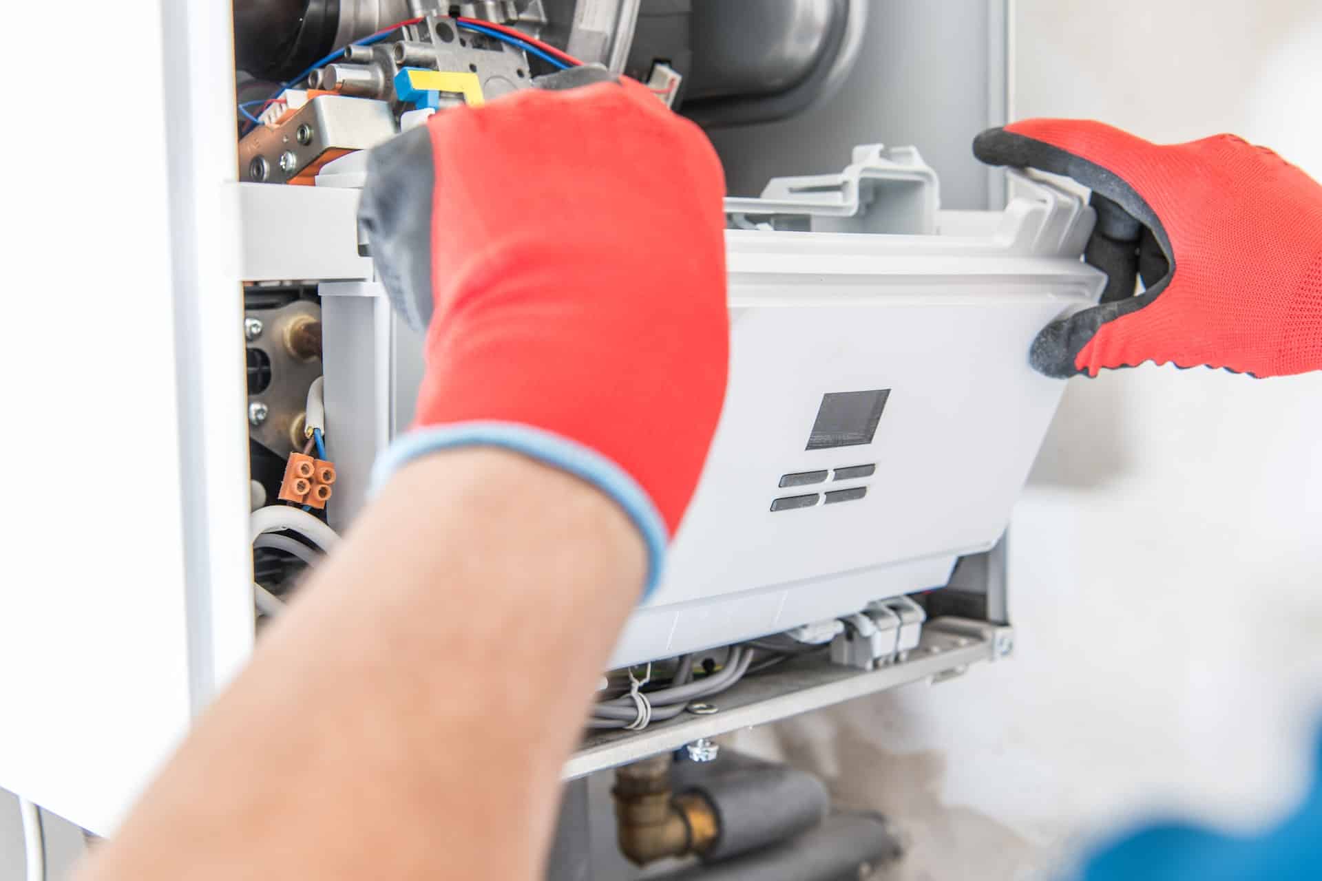 Furnace inspection during emergency repair in Oshawa